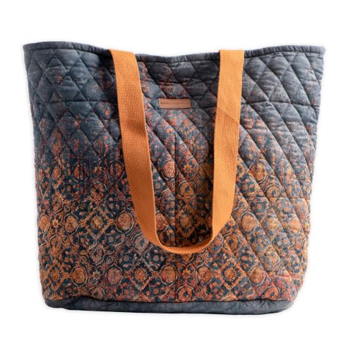 Maison d' Hermine Shopping Bags Cotton Quilted Tote Bag with Zipper Pockets - color: 022 - Imperfection
