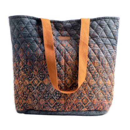Maison d' Hermine Shopping Bags Cotton Quilted Tote Bag with Zipper Pockets - color: 022 - Imperfection