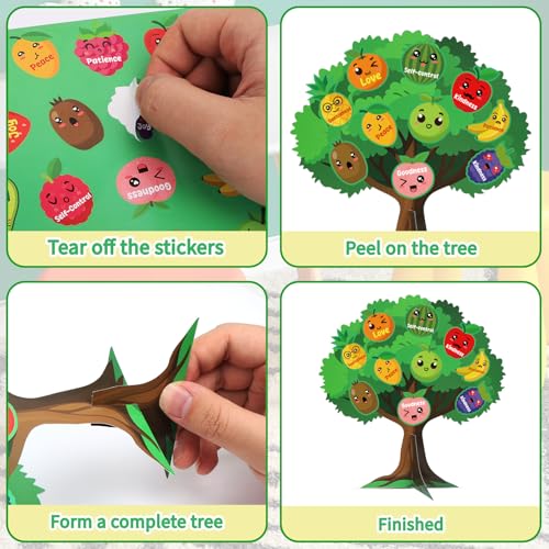 HARKOHACO 36 Set Fruit of The Spirit Trees Make Your Own Bible Accents Tree