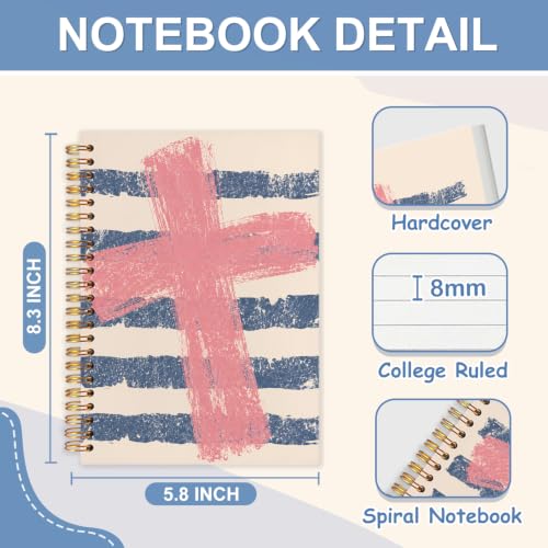 Christian Gifts for Women Faith Notebook Journal, 5.5x8.3 - color: white-Faith