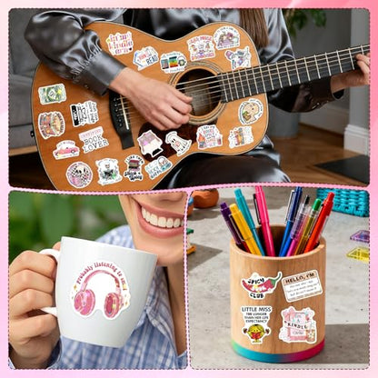 Funny Book Stickers for Adults - 100 Pcs Book Lover Holographic Water Bottle Stickers, Reading Waterproof Scrapbook Decals, Vinyl Sticker for Laptop Phone Journaling Skateboard - style: Funny Book