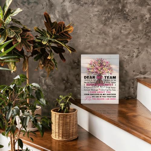 RTVJTERQ Inspirational Team Canvas Wall Art, Heartwarming Appreciation Gift, Dear My Team Positive Quote Print, 8x10 Inches Ready to Hang, Office Wall Decor - color: Quote 15