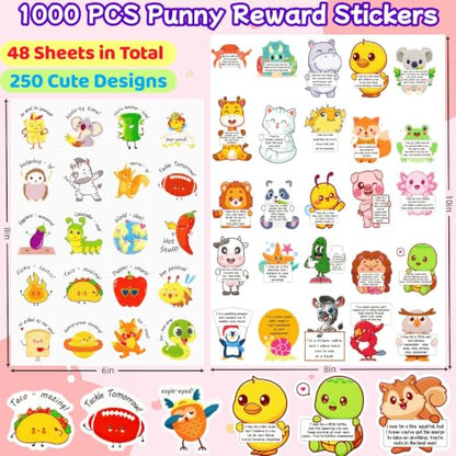 1000 PCS Back to School Stickers, Teacher Classroom Motivational Stickers - style: 1000Pcs Motivational Teacher Reward Stickers