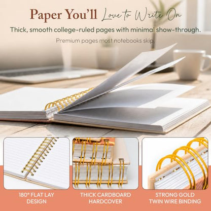 300-Page Hard Cover Notebook with Affirmations - B5 Spiral Bound - color: Keep Going