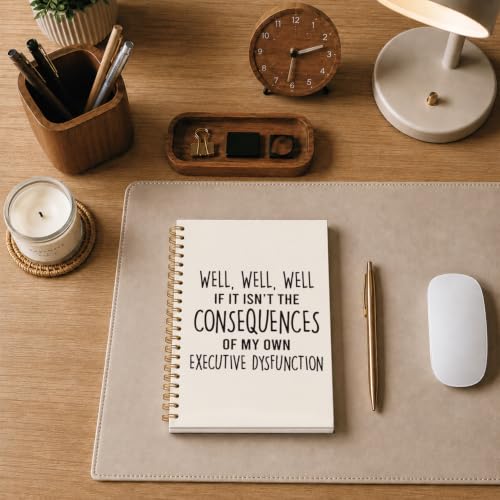 Trendy Mental Health Spiral Notebook Journal,Anti Anxiety Psychology Lined Hardcover College Ruled Spiral Notebook,College School Supplies,Therapist Notebook for School Student Teacher - color: white