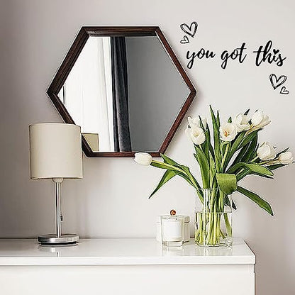 PLIGREAT You Got This Quotes Wall Stickers, Peel and Stick Wall Decals, Removable Vinyl Art Letters Walls Sticker for Bedroom Living Room Home Office Decorations Indoor Window Art Decor - style: You Got This