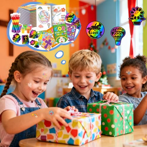 BenLouis Christian Party Favors Prizes Bulk for Kids（12set Verses） - style: Bible Verses