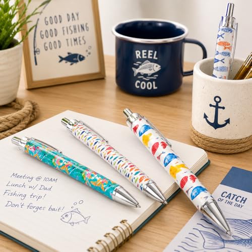 8PC Fish Pens Cute Ocean Set Birthday Party Supplies Fishing Kit Aquarium Theme Outdoor Camping Decorations Best Fathers Day Novelty Pen Game Prizes Décor Stocking Stuffers Gifts For Friends Family - style: Fish