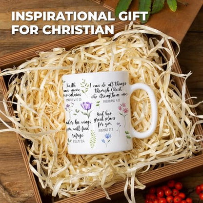 Christian Gifts for Women, Christian Coffee Mugs for Women with Bible Verse, Religious Coffee Mugs, Biblical Inspirational Mug for Friends in Faith, Mom, Grandma, Sister - color: Christian 01