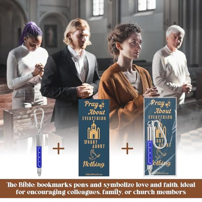 Pajean 12 Set 6 in 1 Multi Tool Pen Bible Verse Bookmarks Screwdriver