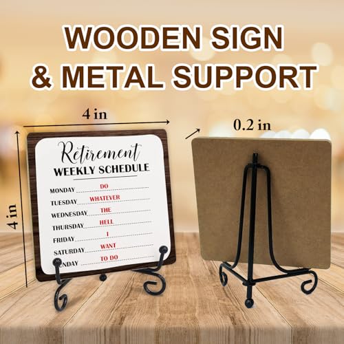 Retirement Gifts, Farewell Gifts, Thank You Gifts, Appreciation Gifts for Women Men, Motivational Wood Plaque Sign With Stand, Thank You Gifts for Coworker, Inspirational Desk Decor Sign Gifts - style: P