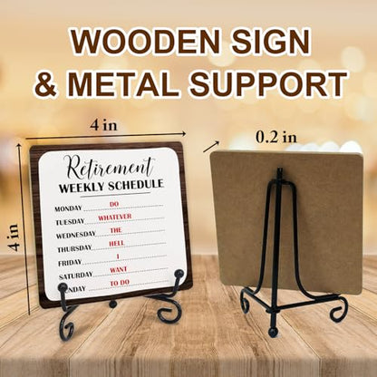 Retirement Gifts, Farewell Gifts, Thank You Gifts, Appreciation Gifts for Women Men, Motivational Wood Plaque Sign With Stand, Thank You Gifts for Coworker, Inspirational Desk Decor Sign Gifts - style: P