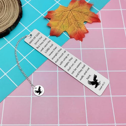 Bible Verse Metal Bookmark for Men Women Inspirational Scripture Bookmarks Religious Gifts Inspirational Christian Bookmark for Women Men Reading Lover Bible Book Markers for Classroom Church