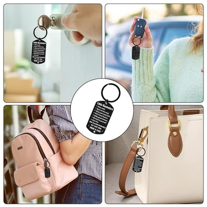 Keychain for Men Boys, Dog Tag Style Key Chain, Black Key Rings Birthday Christmas Veteran Day Gifts - style: Drive Safe