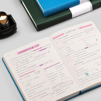 AHGXG Lined Journal Notebook, 320 Numbered Pages, A5 (5.75'' X 8.38'') - color: Blue, size: A5