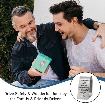 Sometimes I Just Look Up Smile Visor Clip for Car Remembrance Gifts - color: Silver 8