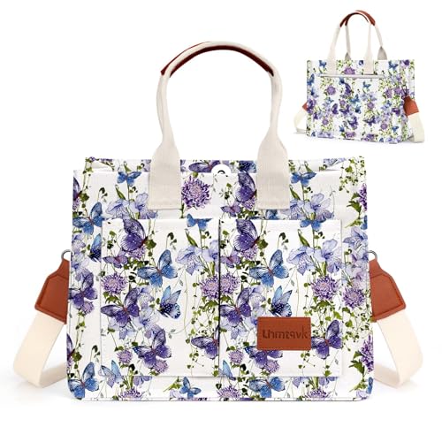 LHMTQVK Canvas Tote Bag for Women, Work & Bible Study Handbag - color: Butterfly
