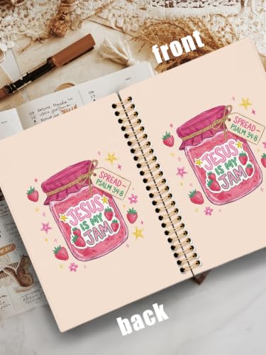 Strawberry Jesus Christian Notebook Journal for Women 5.5x8.3 - color: jesus is my jam