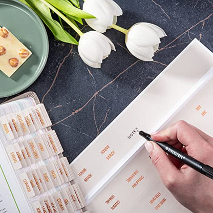 DiverseBee Laminated Bible Tabs with Copper Embossed Lettering (Alabaster) - color: Alabaster