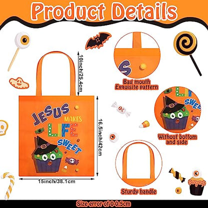 Sweetude 24 Pcs Bible Christian Halloween Bags, Jesus Religious Gift