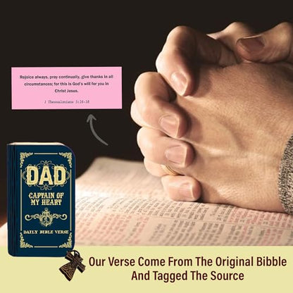 Dad Bible Verse Box, Personalized Name Keychain, 150 Color Coded Scripture Cards, Christian Gift for Dad, Gift Father's Day - color: Dad Bible