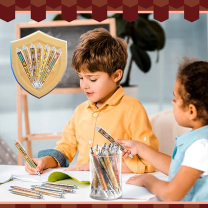 Dispowreath 48 Pcs Armor of God Party Favors Medieval Knight Pens Bulk Religious Christian Bible Verse Ink Ballpoint Pens Retractable Smooth Writing Supplies for Classroom Office Sunday School Church - style: God