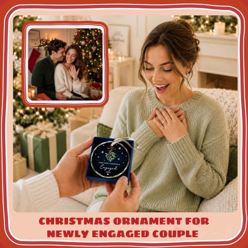 Engagement Gifts for Couples - Engaged Christmas Engagement Ornament 2026 - color: Engaged
