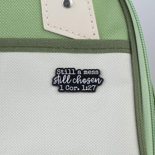 Still A Mess Still Chosen 1 Corinthians 1:27 Christian Enamel Pin, Christian Faith Bible Verse Pin Brooch For God Jesus Lover Women Devotee Religious Prayer, Religious Encouragement Brooch Badge, Spiritual Bible Verse Badges, Motivational Jesus Lover Gift