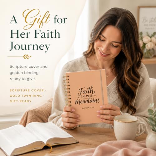 Only Zest Hardcover Blank Christian Notebook – 140 Pages - Matthew 17:20 - color: Faith_Beige