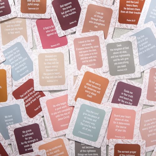 DIVERSEBEE Bible Verse Cards, 60 Unique Prayer Cards (Delicate) - color: Delicate