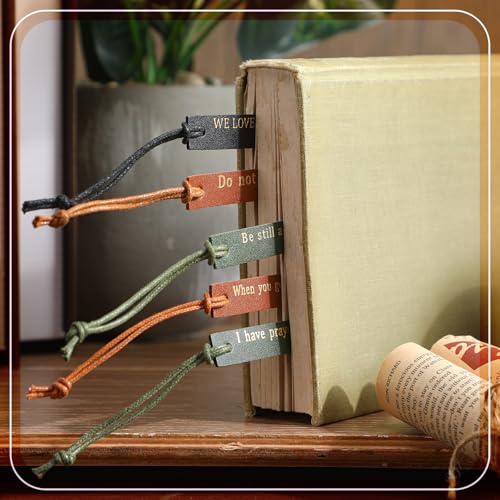 Skyygemm 30 Pcs Christian Leather Bookmarks for Bible Religious Gifts