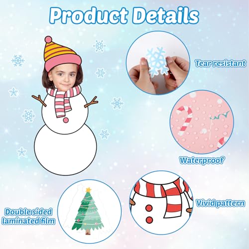 Winter Bulletin Board Decoration Set Xmas Tree Snowflakes Classroom Paper Cutouts Winter Snowman DIY Photo Bulletin Board Paper Decor for Christmas Holiday School Classroom Home Chalkboard Wall Decor - style: Snowman