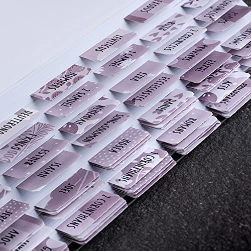 DiverseBee Laminated Bible Tabs for Women and Men (Amethyst) - color: Amethyst