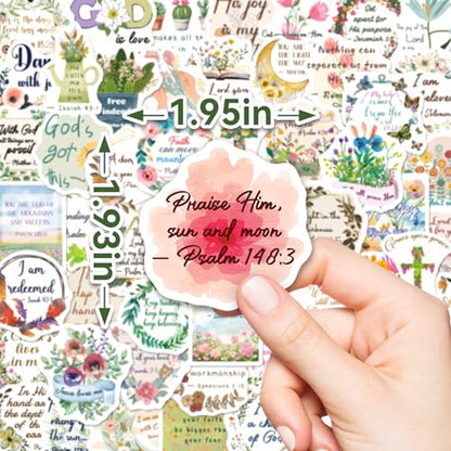 200PCS Bible Verse Stickers, Christian Jesus Faith Stickers