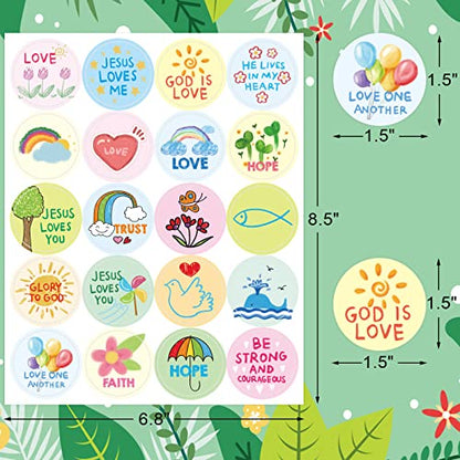 Fancy Land Kid-Drawn Christian Stickers Easter Religious Stickers Kids