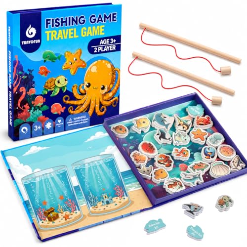TRAVOFUN Magnetic Fishing Game | Travel Toys for Toddlers 3-5 - style: Fishing Game