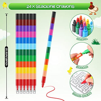 BenLouis 24 Farm Animal Mini Coloring Books with 24 Crayons for Kids Bulk - style: Farm