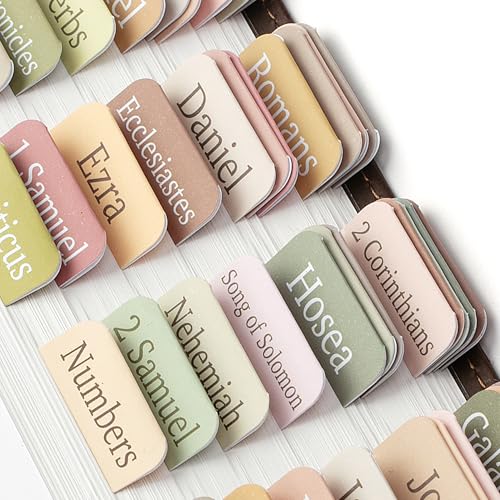 Mr. Pen- Bible Tabs, 75 Boho Theme Laminated Tabs for Women and Men - color: Boho