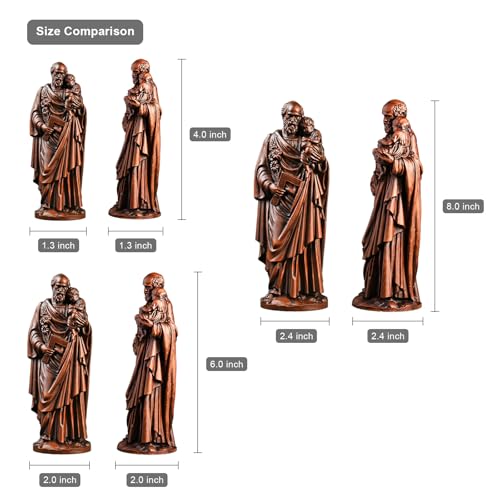 BGCarvedGrace St.Joseph Holding Baby Jesus Statue - color: St.joseph, size: 4 Inch