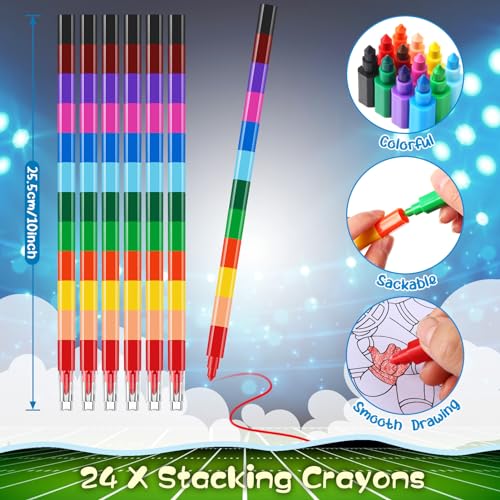 BenLouis 24 Sports Mini Coloring Books with 24 Crayons for Kids Bulk - style: Sports