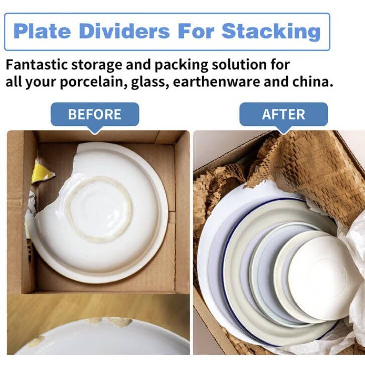 YYCRAFT 60 Felt Plate China Storage Dividers Protectors White Thick Premium Soft Round Felt Circles (5 Inch,White) - size: 5 Inch