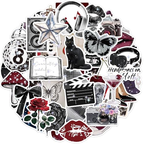 100 Pcs Aesthetic Stickers, Y2K Vintage Grunge Indie Stickers - color: Aesthetic Y2k Vintage