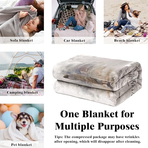 Jesus Christian Blanket, Christian Gifts for Women Men, Jesus Gifts, Religious Bible Verse Scripture Throw Blankets for Bedroom Living Room Church Office Couch Sofa, 50x60 Inches - color: Psalm 23