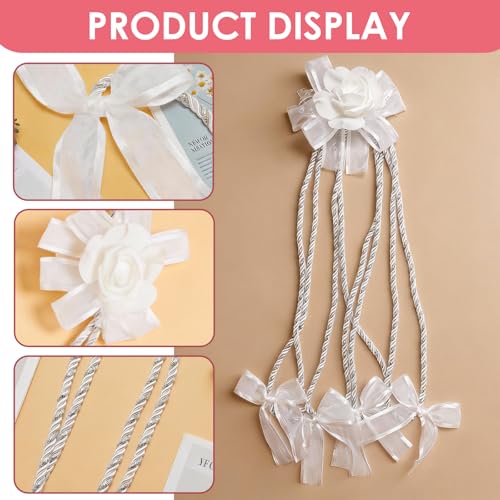 Lazo para Boda Set, Wedding Lasso Traditional Catholic Ceremony Cord with Lazo de Bodas para los Novios - color: White-2