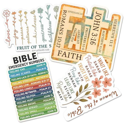 4 Pcs Christian Stickers - Inspirational Bible Verse Stickers - color: Inspirational Bible Verse