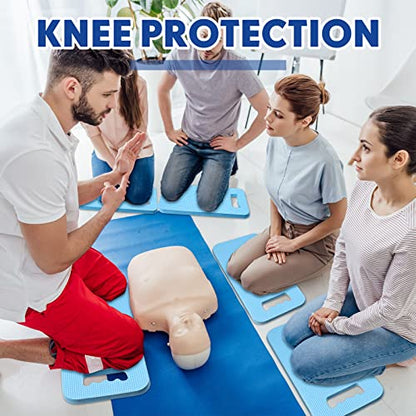Riakrum 20 Pcs Garden Kneeling Pad Garden Knee Pad Thick Foam Knee Mat Waterproof Cushion for Kneeling Multi Functional and Church Kneeler for Praying, Baby Bath, Yoga, 15.4 x 6.7 Inch (Blue) - color: Blue