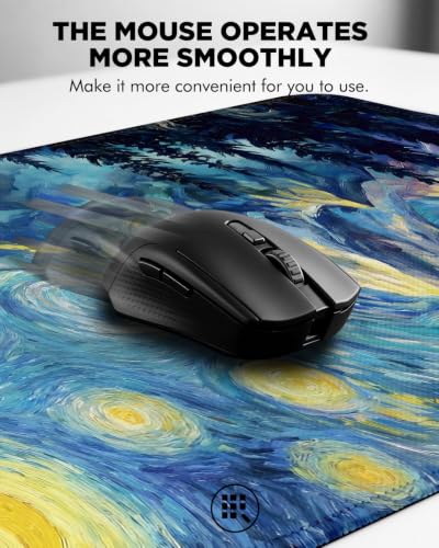 Mouse Pad, Desk Mat, 31.5x11.8in Large Mousepad, Starry Forest - color: Starry Forest