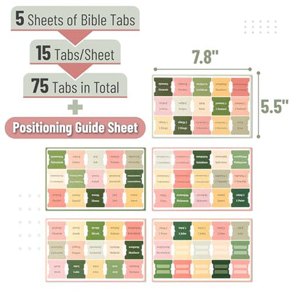 Mr. Pen- Bible Tabs, 75 Tabs, Colorful - color: Colorful