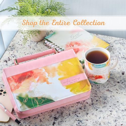 Christian Art Gifts Pastel Floral Ceramic Bible Verse Coffee Mug for Women - color: Multi/Thy Faithfulness