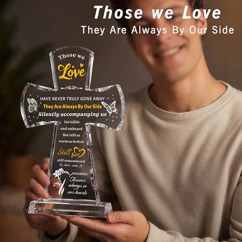 Ghtixsu Crystal Cross Memorial Gift, Sympathy Gifts for Loss of Loved One, Bereavement Remembrance Keepsake, Christian Condolence Gift for Loss of Mother Father, Religious Funeral Gift - color: Loss of a Loved One